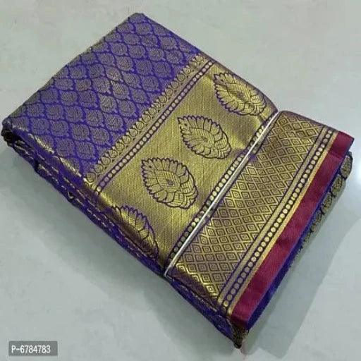 Purple Art Silk Brocade Sarees For Women - Springkart