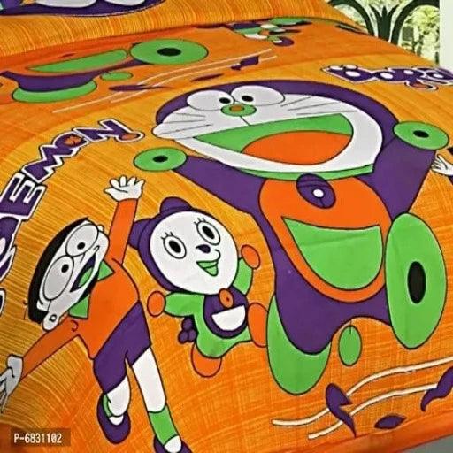 Elegant Cotton Printed Double Bedsheet With Pillow Covers - Springkart