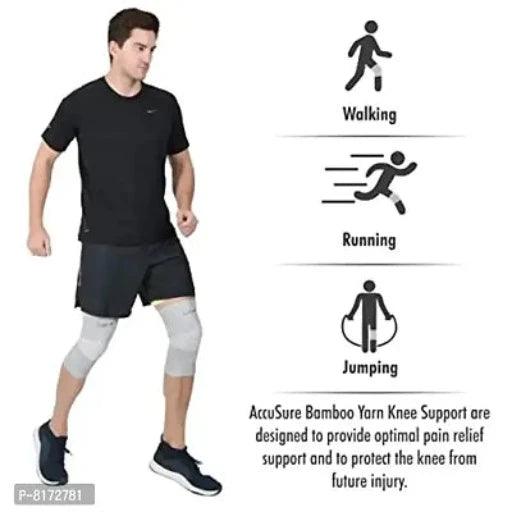 AccuSure Orthopedic Pain Relief Bamboo Yarn Knee Support Cap Brace - Springkart