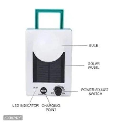Rechargeable with Solar Panel 12 Watt Bright White Light LED Bulb and Electric Charging for Emergency - Springkart