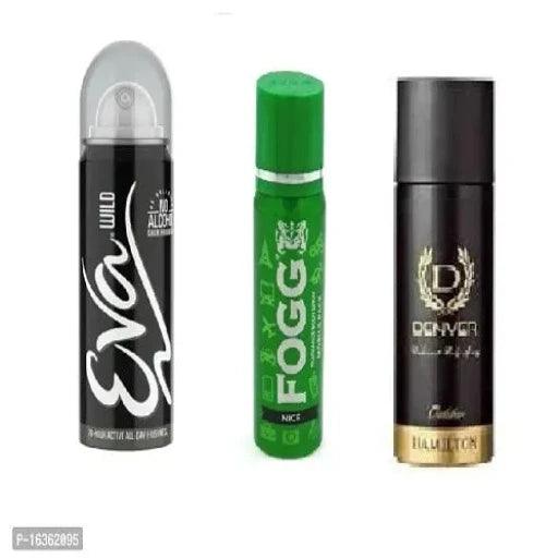eva wild 40ml fogg nice 25ml denver celiber 50ml p3 body perfume - Springkart