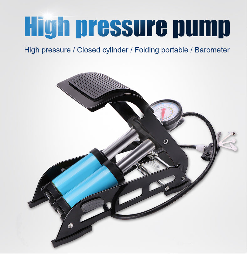 Portable High Pressure Foot Air Pump Compressor for Car and Bike - Springkart