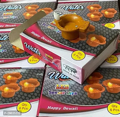 Diya With Water Sensor (Pack Of 6Pcs). - Springkart