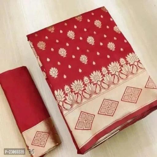 Classic Art Silk Jacquard Saree With Blouse Piece - Springkart