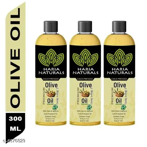 Haria Naturals 100% Cold Pressed Extra Light Olive Oil 100 ml (Pack of 3) 300 ml