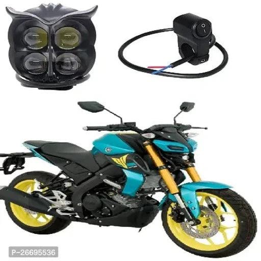 Owl LED Fog Light Yellow/White and Red Devil Eye Effect 3 Colour Mode with Flashing Pattern Universal For All Bikes (DC9-80V 40W, Pack of 1) - Springkart