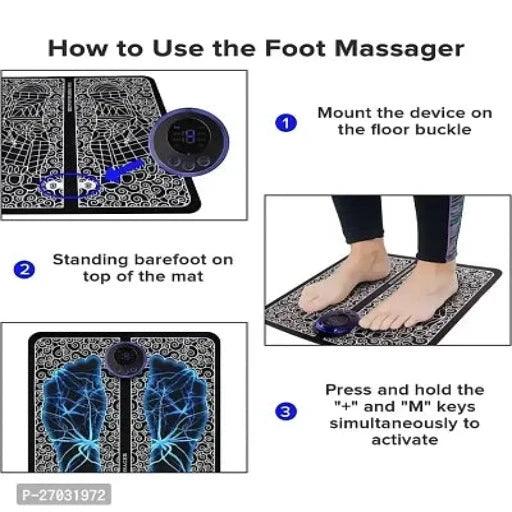 Foot Massager Electric Foot And Body Pain Relief EMS Massage Machine Pad - Springkart
