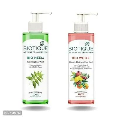 BIOTIQUE Bio Neem Bio White Face Wash (400 ml) - Springkart