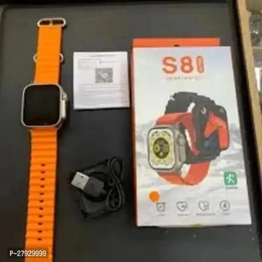 s8 ultra smart watch orange colour for unisex - Springkart