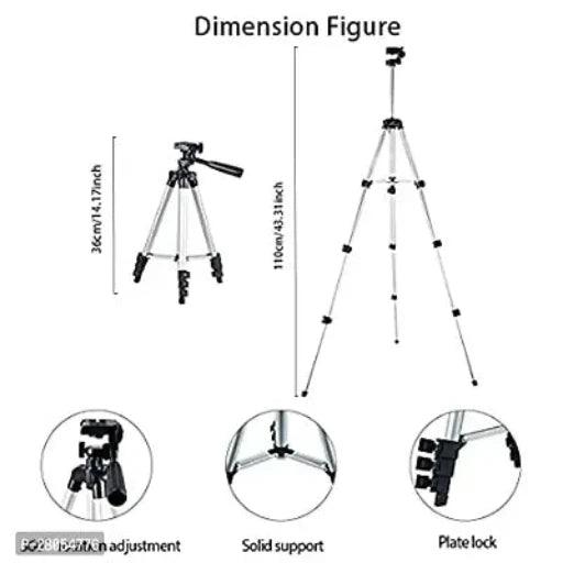 Tripod Stand for Phone and Camera Adjustable Aluminium Alloy Tripod Stand Holder for Mobile Phones Camera,Photo/Video Shoot Payment:- Pre-paid - Springkart