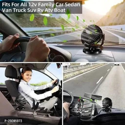 FieryFrost Single Head 12V DC Electric Car Fan for Dashboard Rotatable 360 Degree - Springkart
