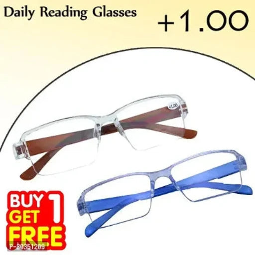 BUY 1 GET 1 FREE Daily Reading Glasses Best Quality Glasses (1.0) - Springkart
