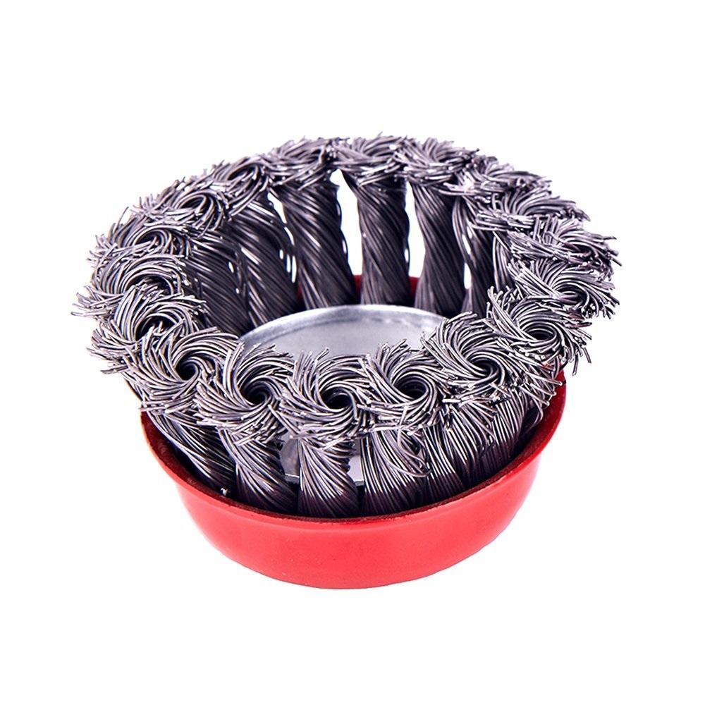 195 Wire Wheel Cup Brush (Black) - Springkart