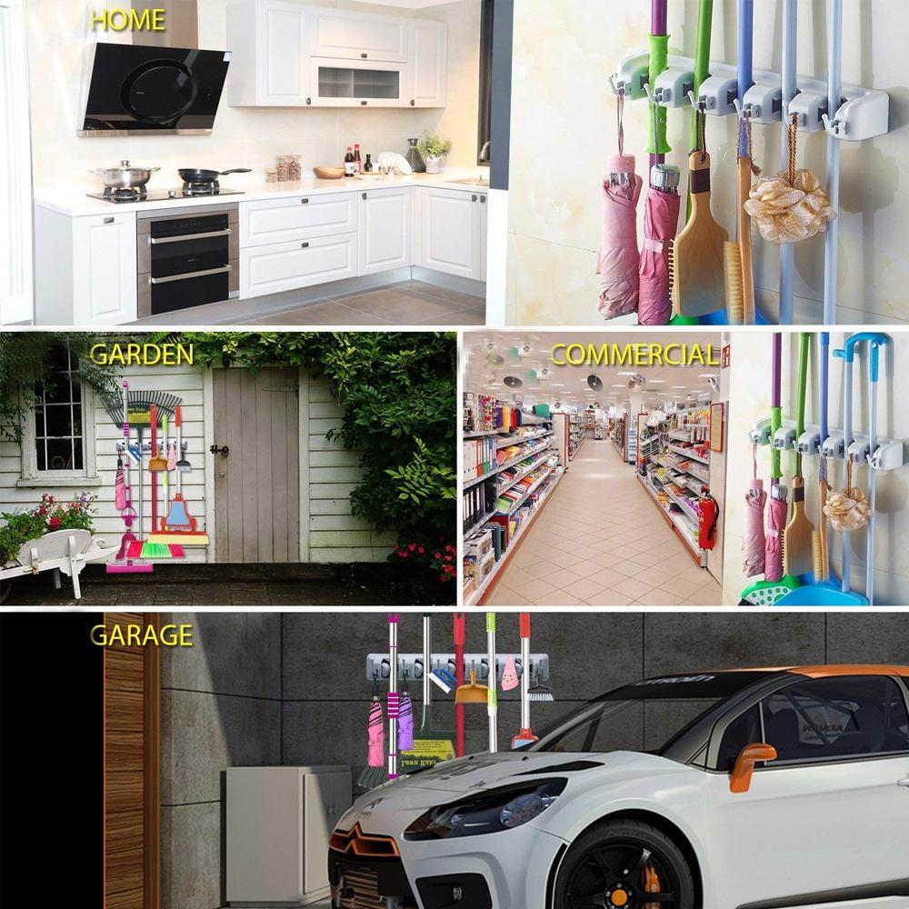 199 5-layer Multipurpose Wall Mounted Organizer Mop And Broom Holder - Springkart