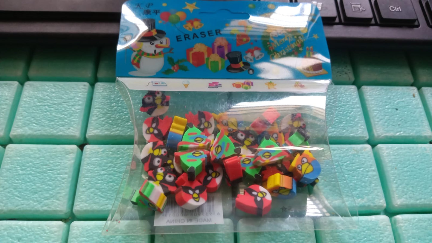 Fancy & Stylish Colorful Erasers, Mini Eraser Creative Cute Novelty Eraser for Children Different Designs Eraser Set for Return Gift, Birthday Party, School Prize (28 Pcs In 1 Packet) - Springkart