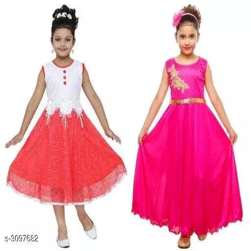 RNR FASHION Girls Frocks Pack Of 2 - Springkart
