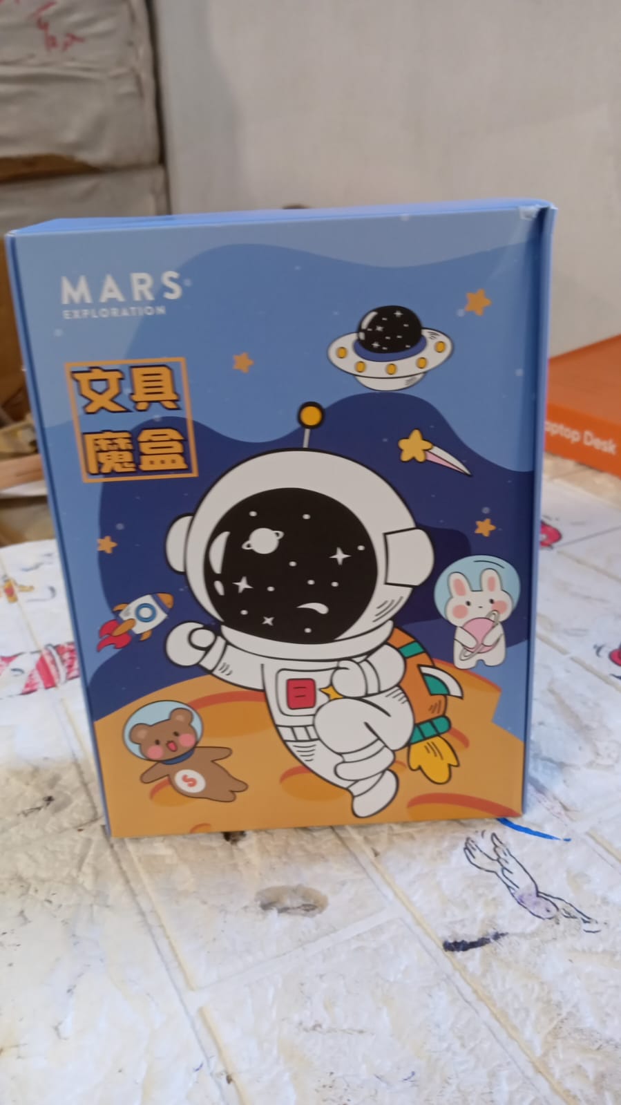 Cartoon Stationery Box Cartoon Design School Box Book , diary , Pen , Eraser, Sharpner , Sticker & Pen Refill Student Gift School box (1 box) - Springkart