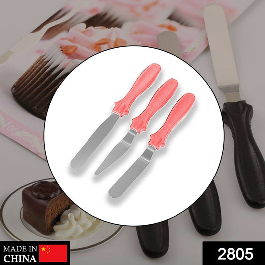 MULTI-FUNCTION STAINLESS STEEL CAKE ICING SPATULA FLAT ANGULAR TRIANGLE PALLET KNIFE SET - Springkart