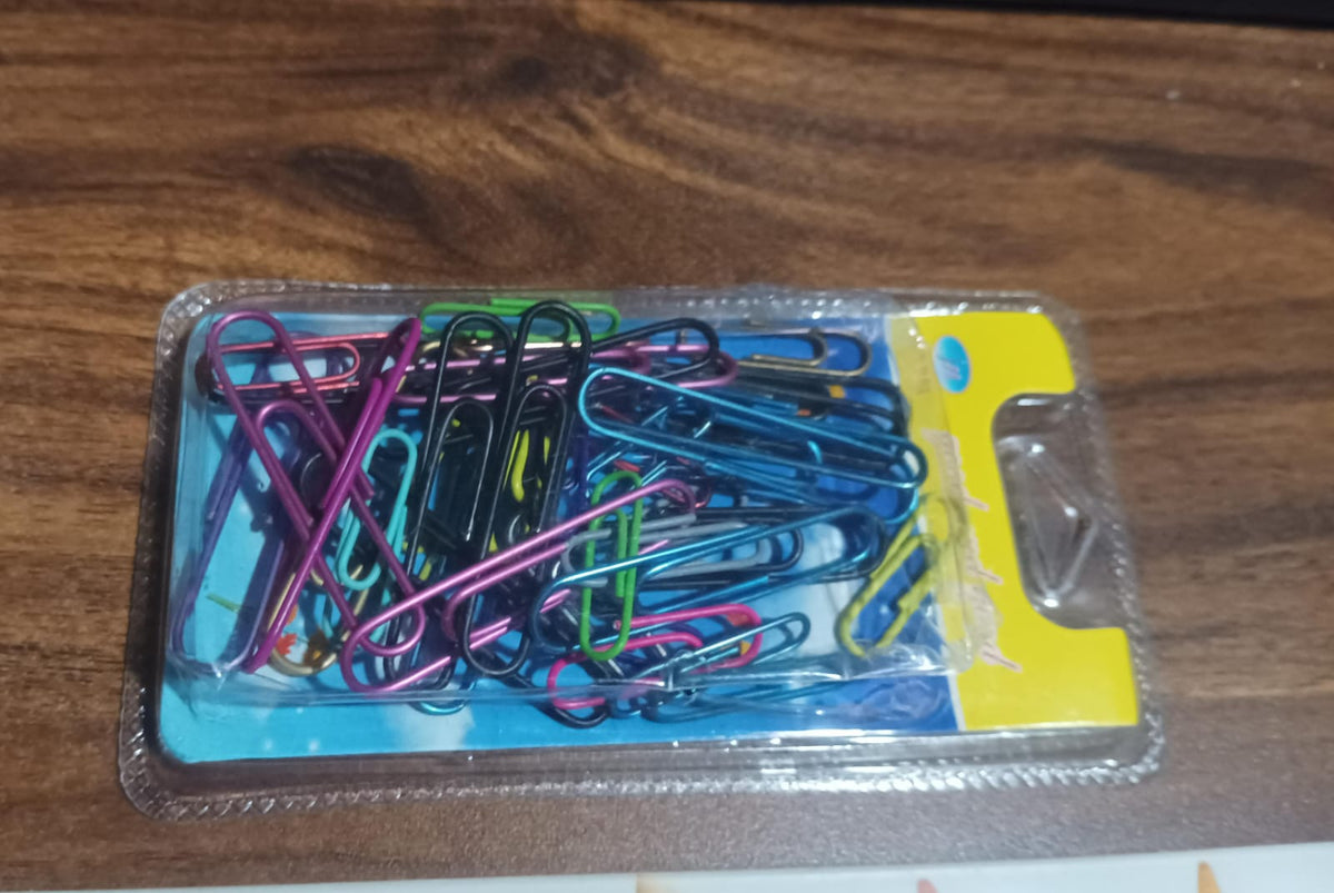 Multipurpose Assorted Color Paper Clips (Approx 40 Pcs / Mix Size) - Springkart