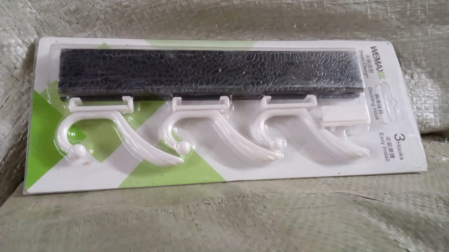 Cloth hanger, Wall Door Hooks Rail for Hanging Clothes for Hanging Hook Rack Rail, Extra Long Coat Hanger Wall Mount for Clothes, Jacket, Hats, 6 Hook - Springkart