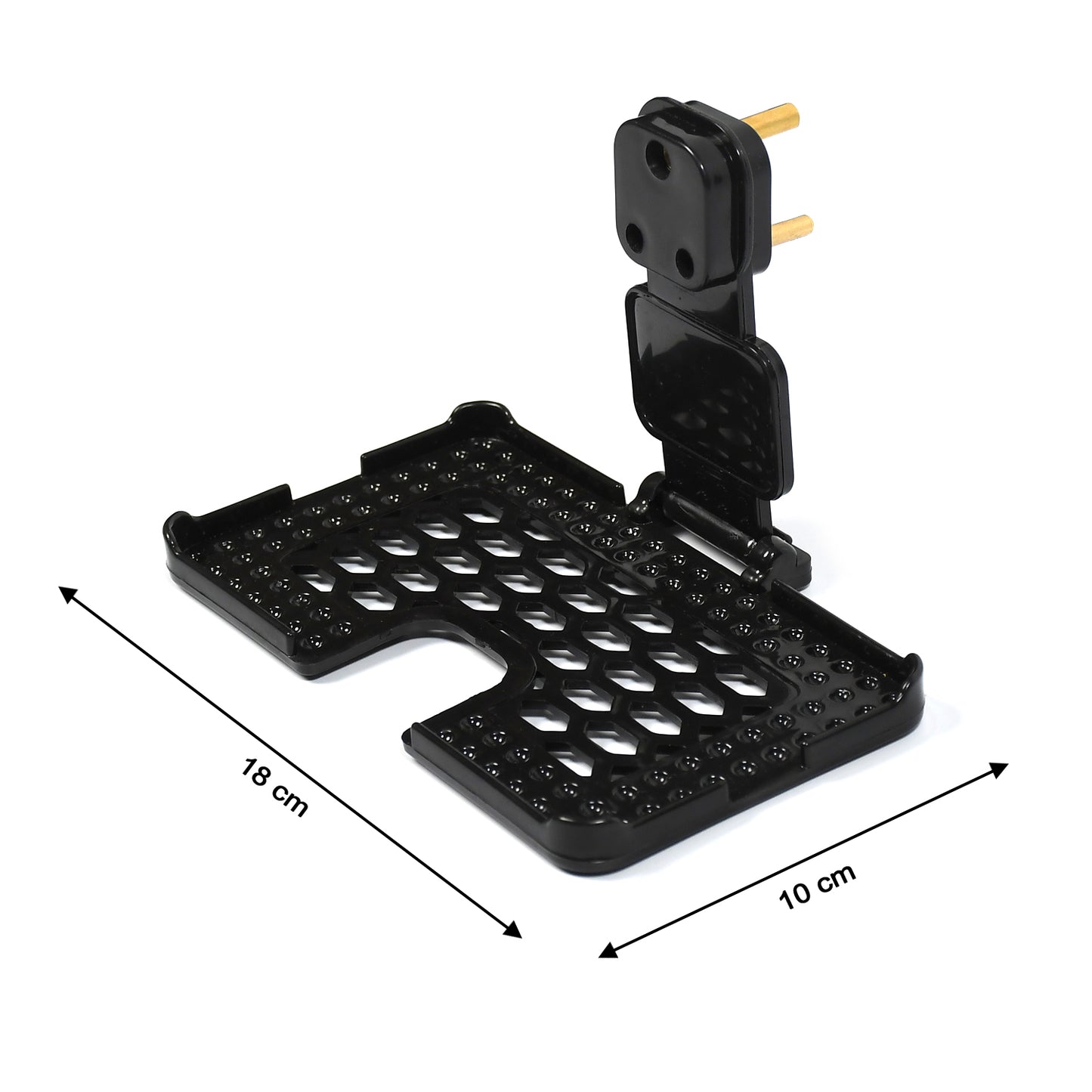 6496b Multi-purpose Wall Holder Stand For Charging Mobile Just Fit In Socket And Hang ( Black ) - Springkart