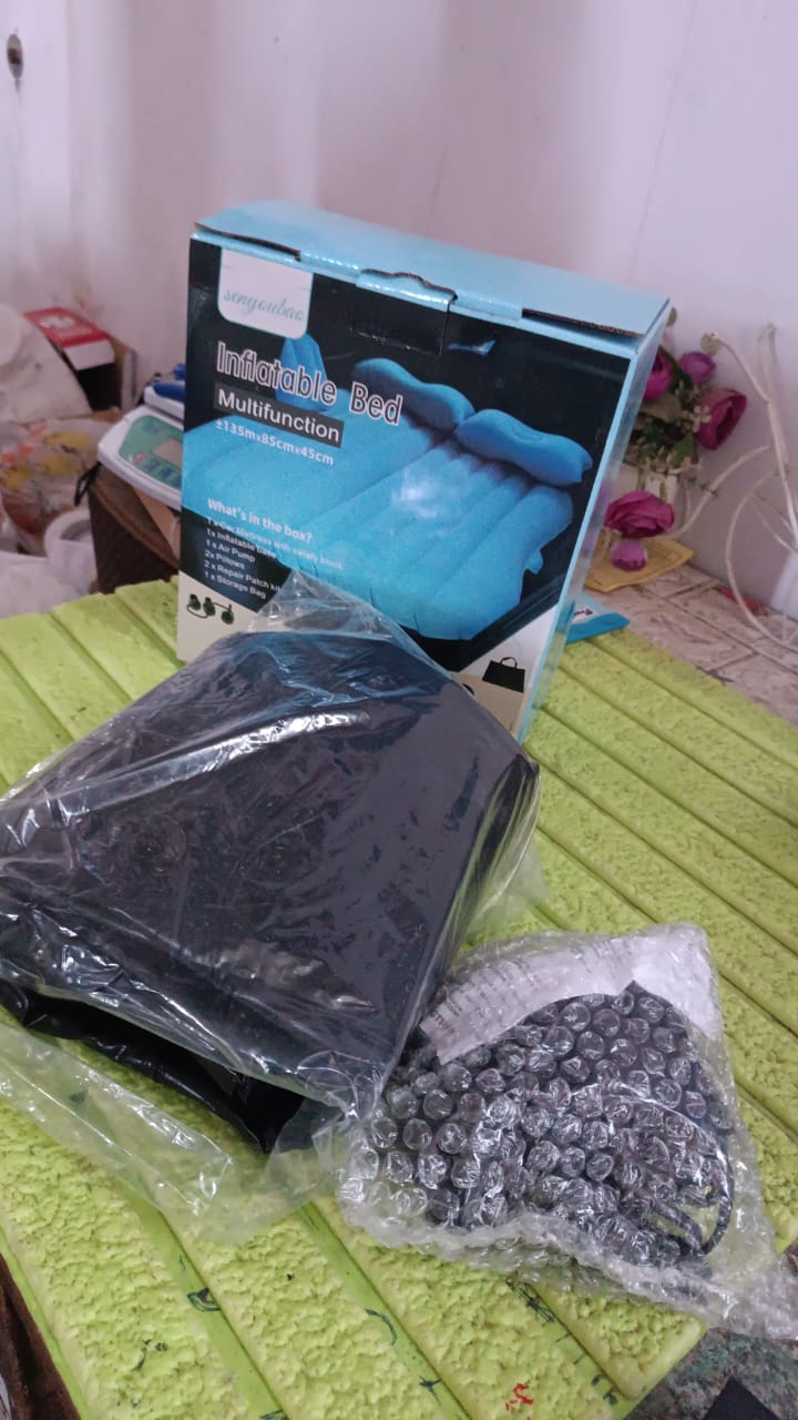 Comfy Car Camping: Inflatable Bed with Pillows & Pump (Portable) - Springkart
