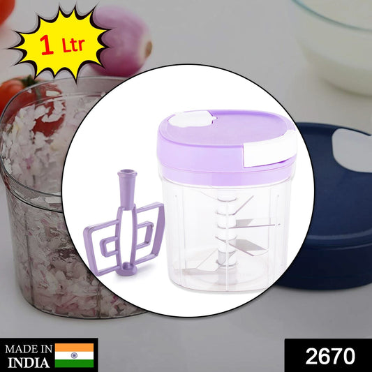 2 in 1 Handy Chopper and Slicer Used Widely for chopping and Slicing of Fruits, Vegetables, Cheese Etc. Including All Kitchen Purposes. - Springkart