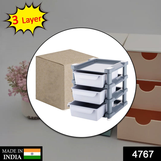 Mini 3 Layer Drawer Used for storing makeup equipment’s and kits used by women’s and ladies. - Springkart