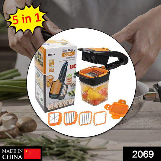 5 In 1 Nicer Dicer used for cutting and shredding of various types of food stuff in all kitchen purposes. - Springkart