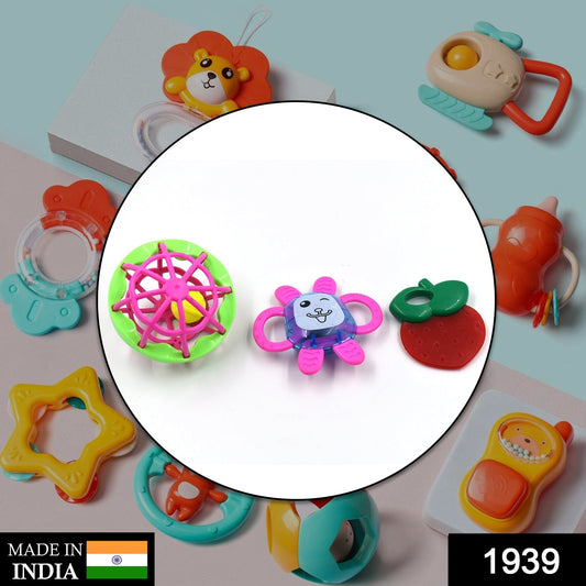 AT39 3Pc Rattles Baby Toy and game for kids and babies for playing and enjoying purposes. - Springkart