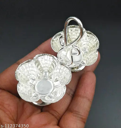 2 CUPS KUMKUM HOLDER MADE OF GERMAN SILVER - Springkart