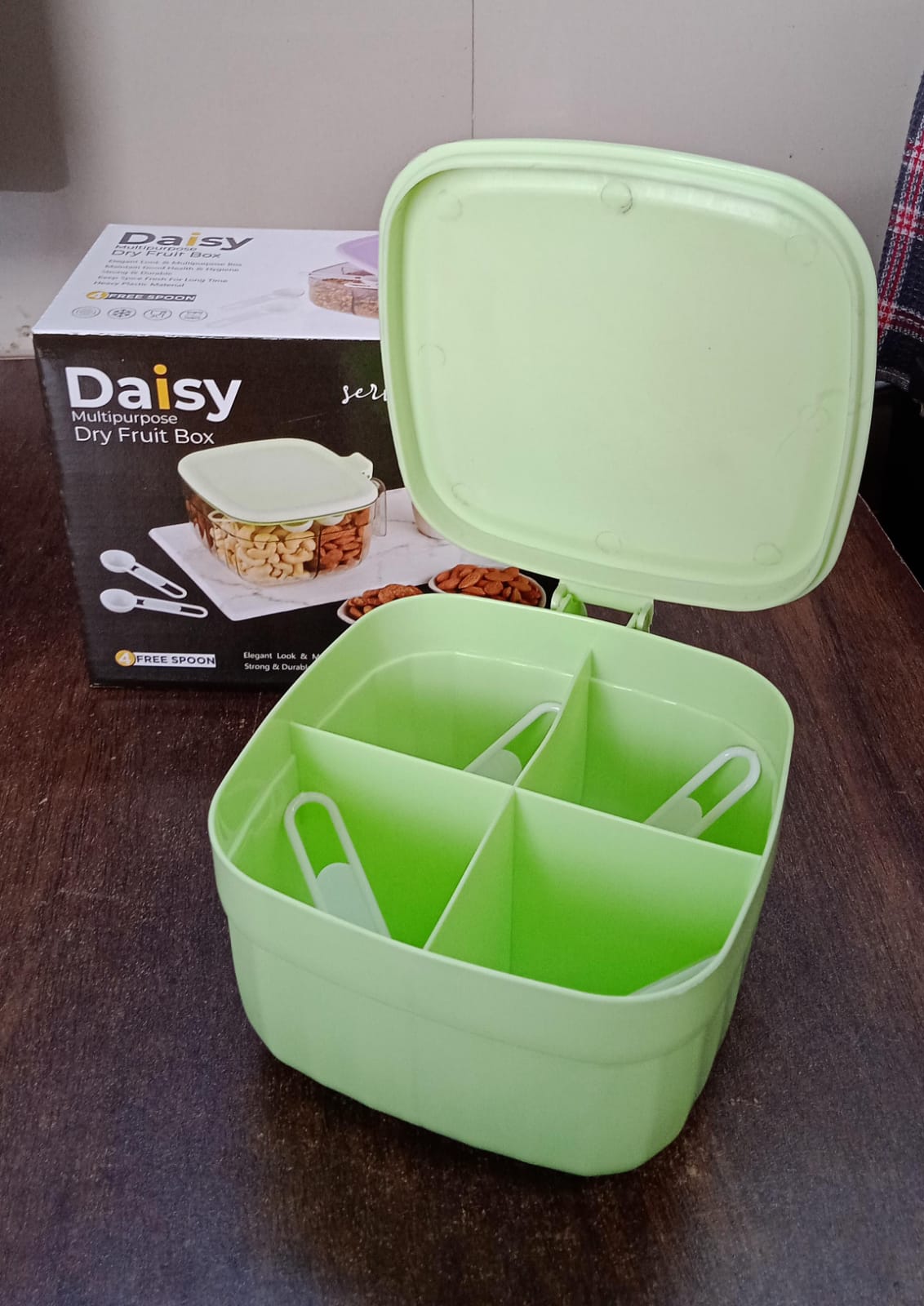 4 Section Fancy Masala Box and fancy masala container used for storing various types of masalas including in kitchen purposes. - Springkart