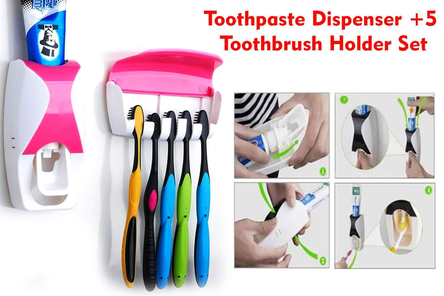200 Toothpaste Dispenser Tooth Brush With Toothbrush - Springkart