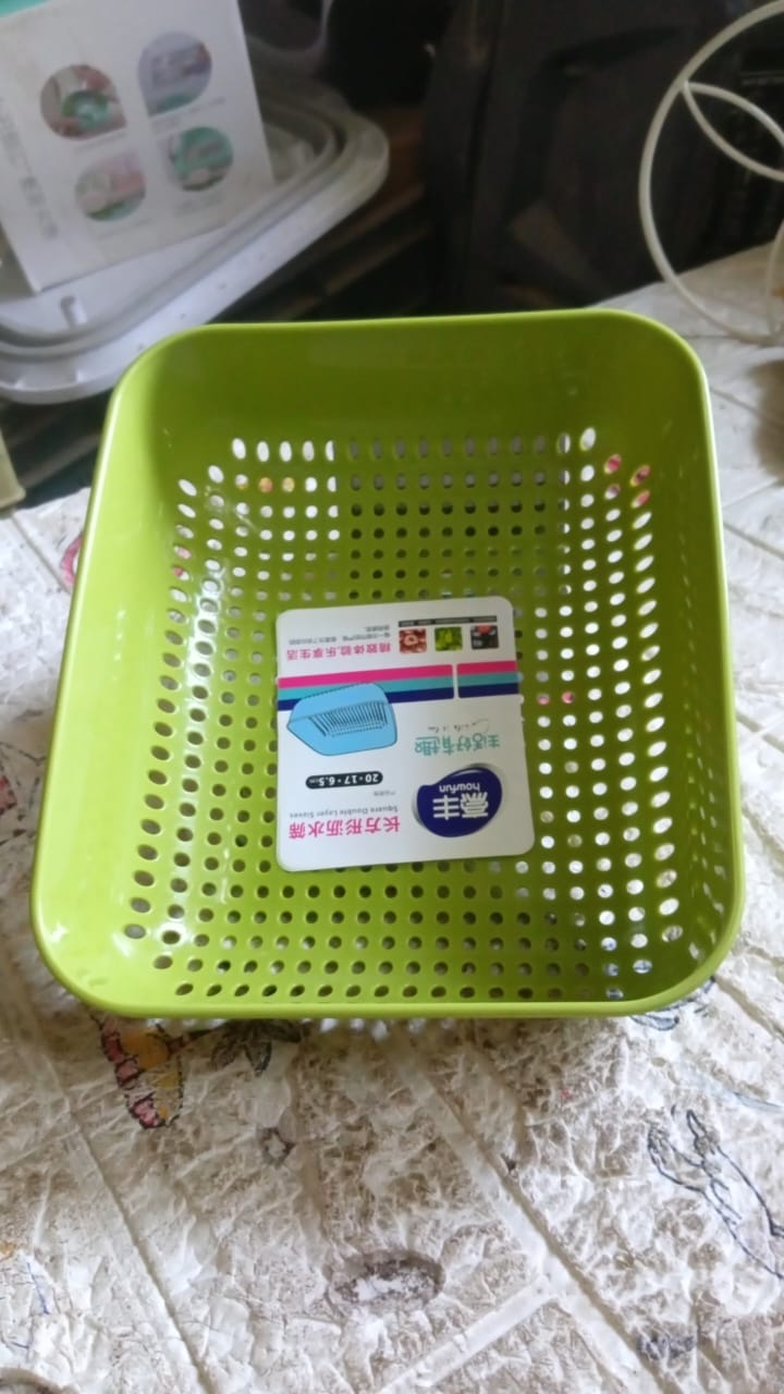 Multipurpose Small Plastic Kitchen Basket, Vegetables and Fruits Washing, Basket (20x17 Cm) - Springkart