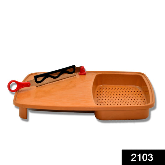 Thick Plastic Kitchen Chopping Cutting Slicing Tray with Holder - Springkart