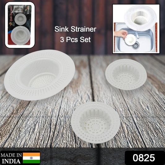 Plastic Sink Strainer for Kitchen| Basin Strainer | Waste Filter Jali | Basin Strainer | Sink Jali | Waste Filter Cup | Sink mesh Filter | Plastic Drain Strainer (3 Pcs Set) - Springkart