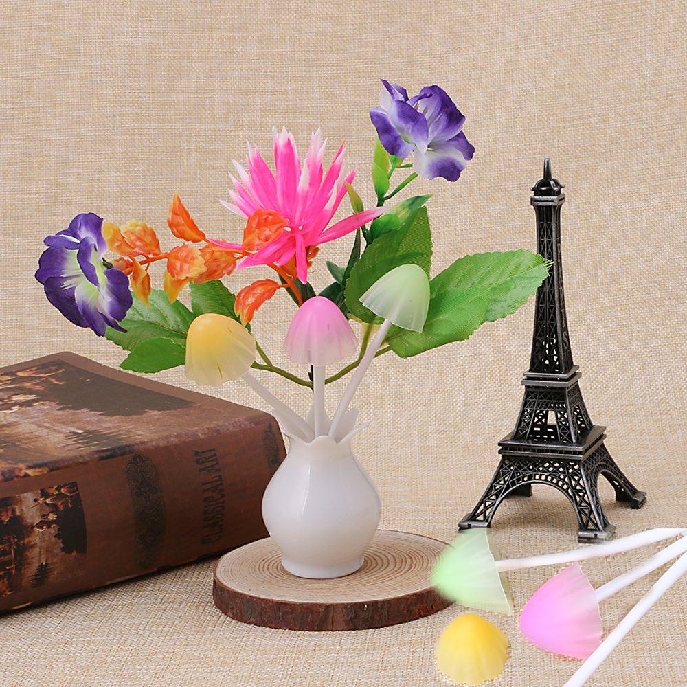 217 Led Dream Night Light Auto Onoff Sensor Mushroom Lamp (Multicolor) - Springkart