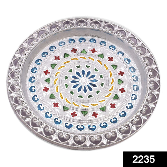 Silver Plated Pooja Thali - Springkart