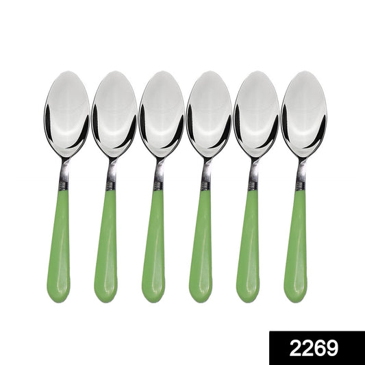 Stainless Steel Spoon with Comfortable Grip Dining Spoon Set of 6 Pcs - Springkart