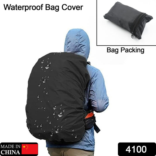 Heavy Waterproof Nylon Rain Cover/Dust Cover - Elastic Adjustable for Laptop Bags and Backpacks, School Bag Waterproof Cover, Dust Proof, Backpack, Laptop Bag Cover (1Pc) - Springkart