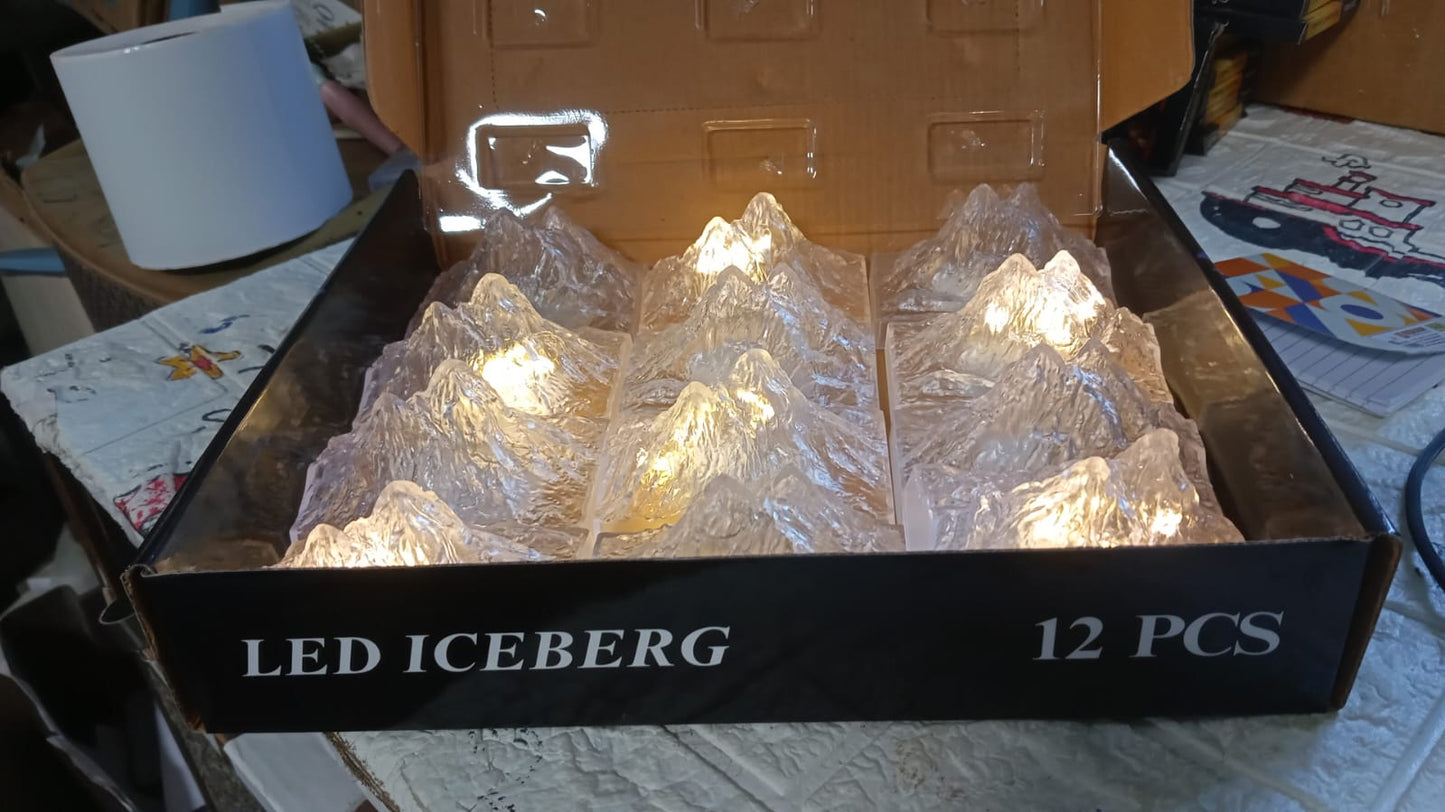Unique Plastic Night Light: Flameless LED (Iceberg Design, Gift) - Springkart