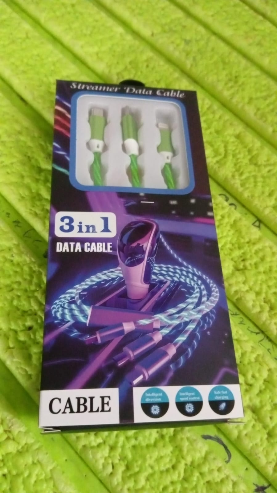 3 in 1 Charging Cable Light Up Fast Charger Multi Charging Cable (1 Pc) - Springkart