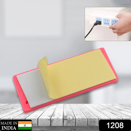 Self Adhesive No Hole Wall Mount, Reusable, Non Residue Plug Organizer For Home Office & Multiuse Device - Springkart