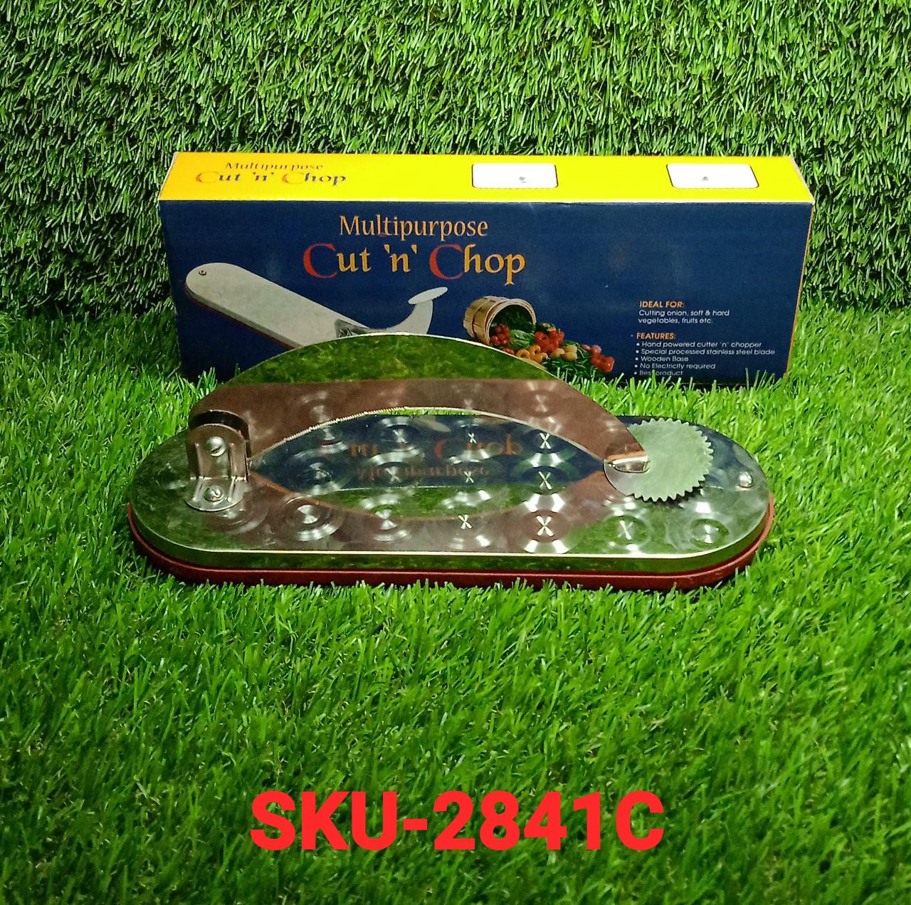 STEEL VEGETABLE CUTTER PREMIUM QUALITY CUTTER FOR FRUIT , VEGETABLE & MEAT CUTTING USE ( Color Box ) - Springkart