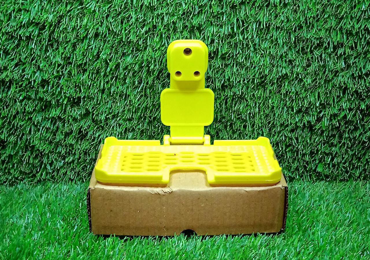 Multi-Purpose Wall Holder Stand for Charging Mobile Just Fit in Socket and Hang (Yellow) - Springkart