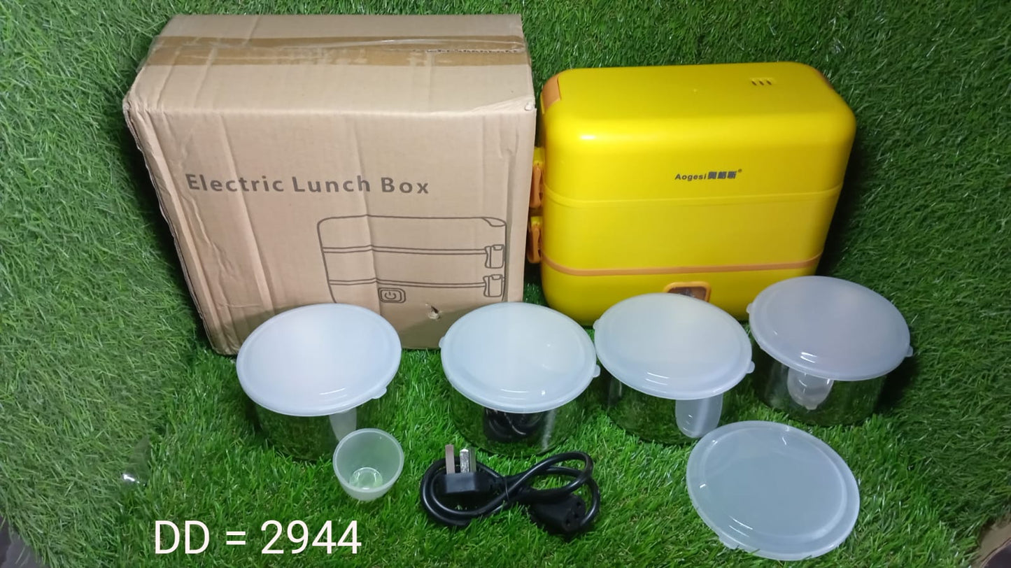 2Layer Electric Lunch Box for Office, Portable Lunch Warmer with Removable 4 Stainless Steel Container. - Springkart