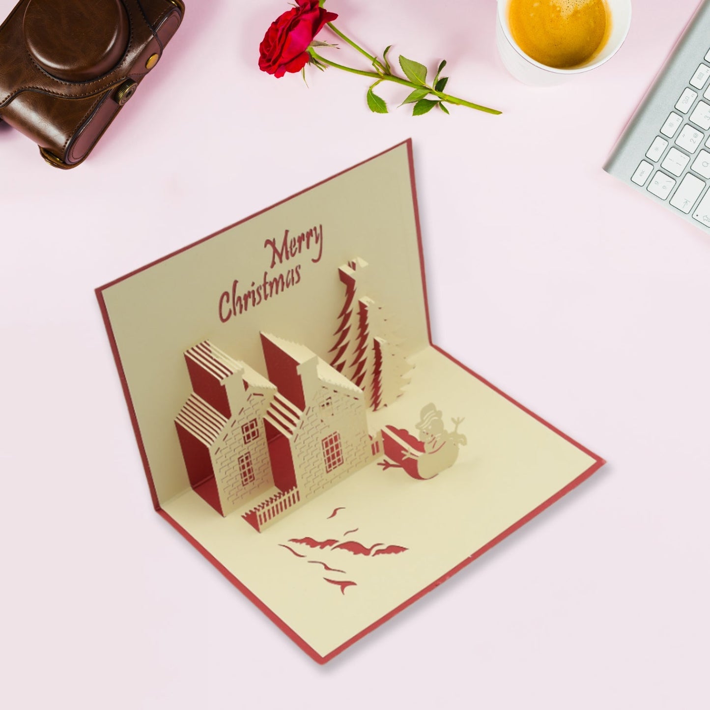 3D Paper Wish Card High Quality Paper Card All Design Card Good Wishing Card (Birthday , Valentine , love , Christmas Card) (1Pc ) - Springkart