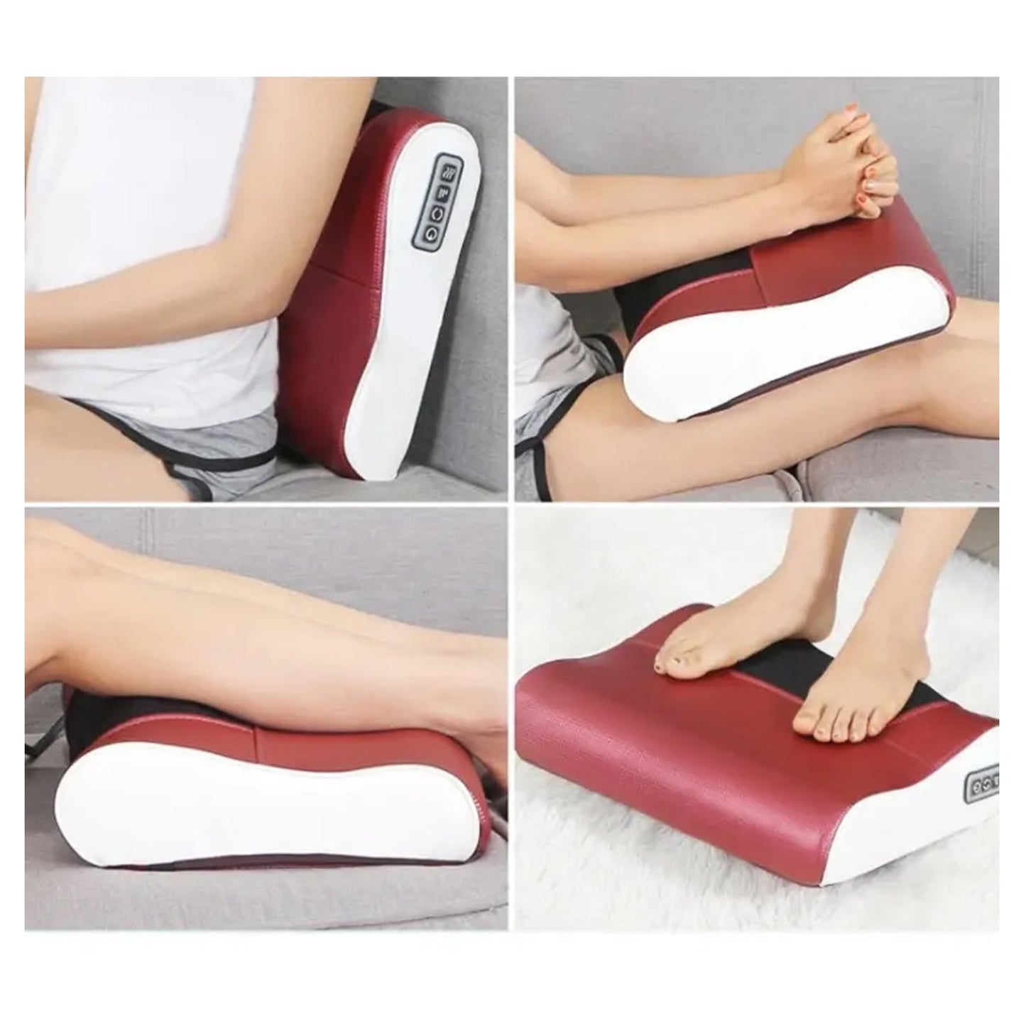 Electric Neck Waist Back Massager Neck Massager Multipurpose Neck Massage Pillow Deep Tissue Massage Nodes Electric Pillow with Heat for Shoulders Calf Legs Feet Hands - Springkart