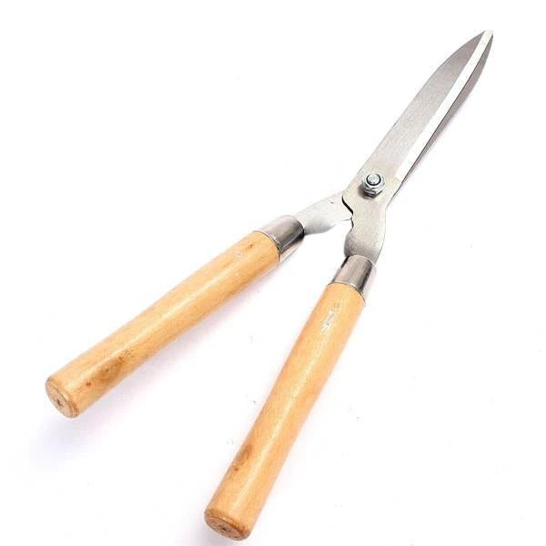 Wooden Handle Hedge Shears, Bush Clipper - Springkart