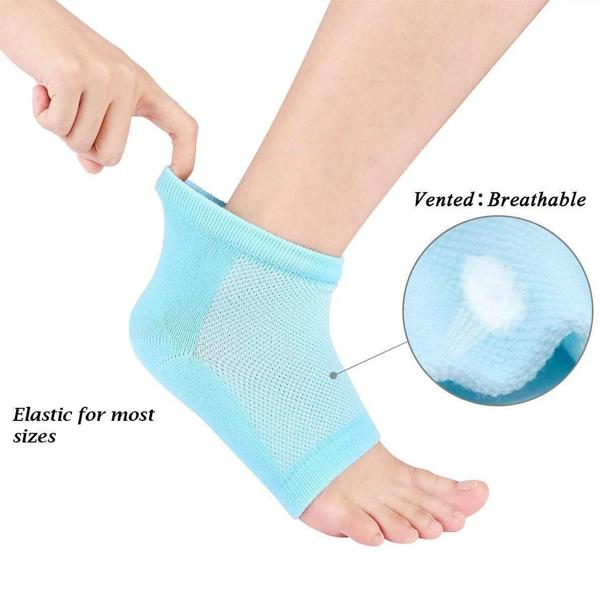 Heel Pain Relief Silicone Gel Heel Socks (Multicolor) - Springkart
